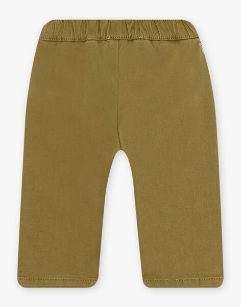 Khaki twill straight cut pants DADOCTAVE / 22H1BGD3PAN633