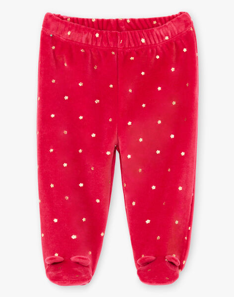 Baby girl's long-sleeved pyjama set in raspberry pink with animal prints BEBAMBI / 21H5BF61PYJ308