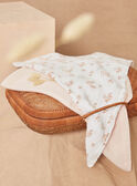 Set of 2 light pink and ecru organic cotton gauze swaddles GORGETTE / 23H0AFB1LAN001