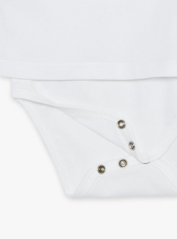 Flower embroidered T-shirt body FANELLY / 23E1BFN1BOD001