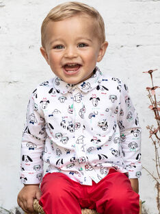 Baby Boy's Black & White Dog Print Shirt BABLAISE / 21H1BG11CHM001
