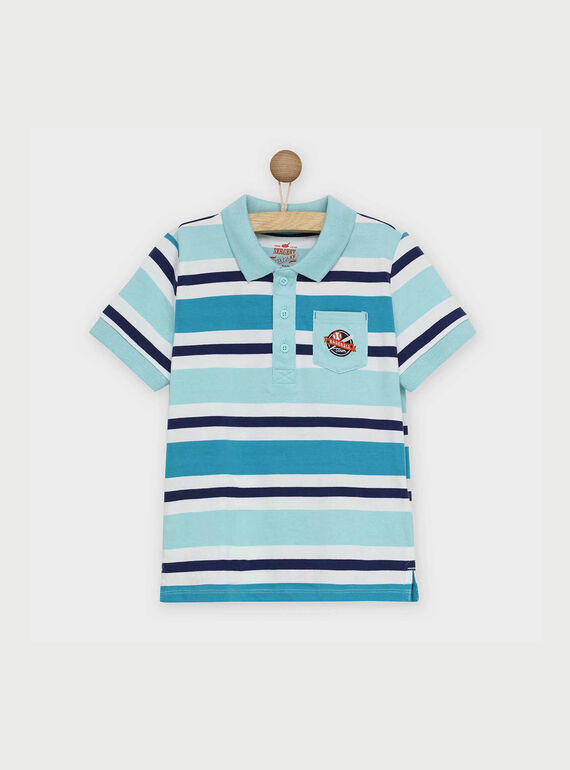 Turquoise Polo shirt RAPOLAGE3 / 19E3PGB3POL202