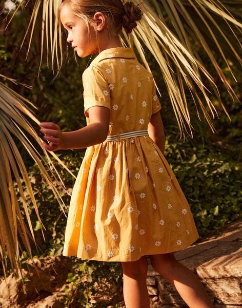 Yellow floral print shirt dress FASOLETTE / 23E2PF82ROBB105