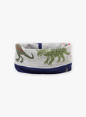 Two-colored snood with dinosaur motif for boys BAFILAGE / 21H4PGD3SNO943