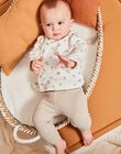 Beige knit top and pants set with long sleeves DOMEN / 22H0CMI1ENS001