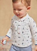 Ecru polo shirt with Paris print GAIXOU / 23H1BGD1POL001