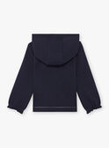 Girl's navy blue reversible sequin sweater with rabbit print BROZOETTE / 21H2PFF1SWE070