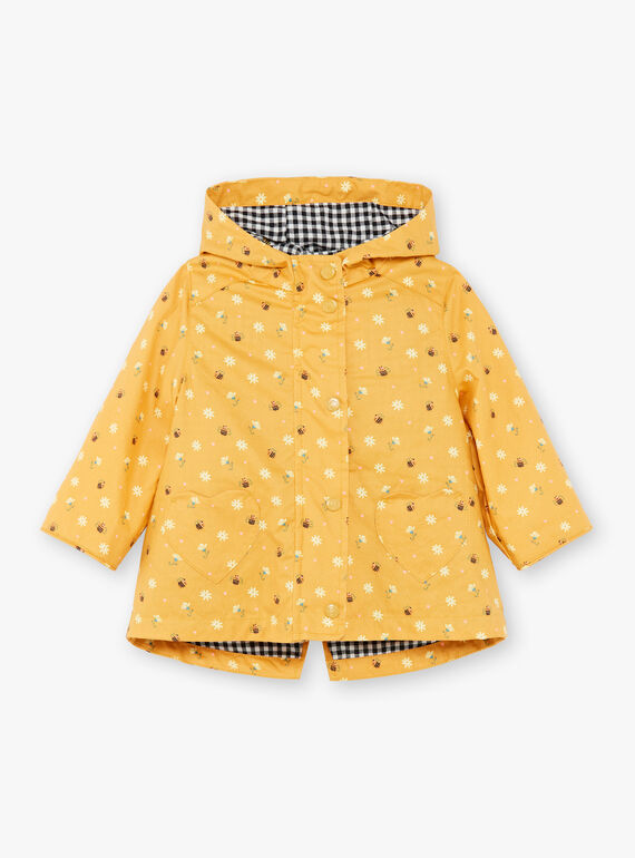 2 in 1 yellow hooded parka ZUANAELLE / 21E1BFM1IMPB114