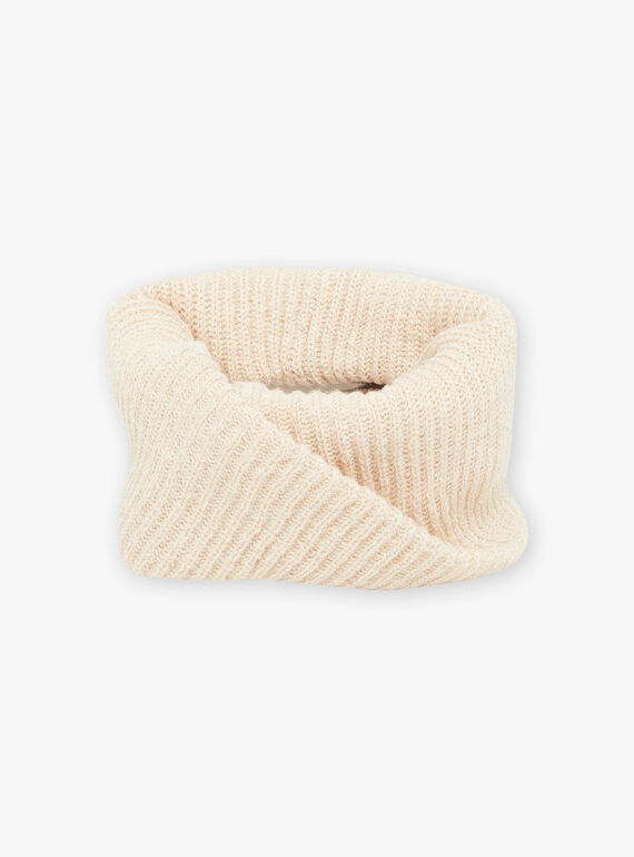 Beige knitted snood FRASNOETTE / 23E4PF51SNO808