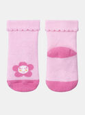 Pink flower socks KABRITNEY / 24E4BF33SOQD314