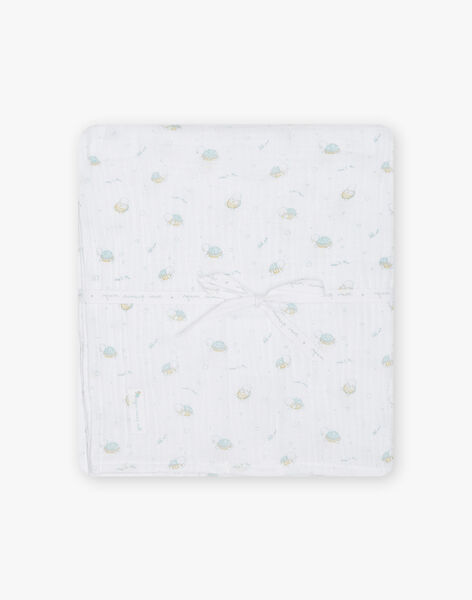 Mixed turtle printed double gauze blanket birth CORNIL / 22E0AMI1D4P000