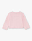 Pink cardigan long sleeves birth girl BOUCHERA / 21H0CF41CARD310