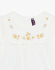 Off white blouse with leggings and floral headband 23E1BF81ENS001