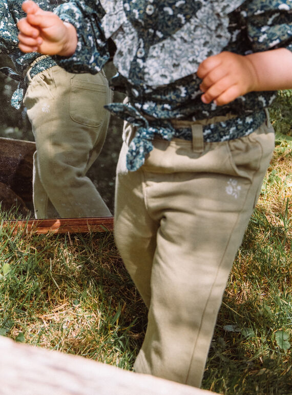 Beige twill pants GACERISE / 23H1BF81PAN626