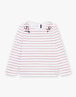 Pink and white sailor T-shirt DROMARETTE 1 / 22H2PFQ1TML001