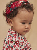 Red velvet headband with floral print GAORORE / 23H4BFQ1BANF506