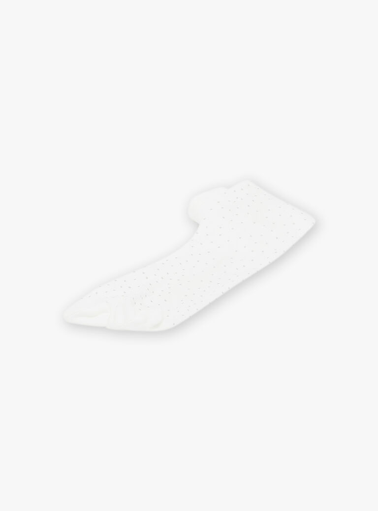 Ivory foam tights with silver polka dots. FRECOLETTE / 23E4PFI1COL005