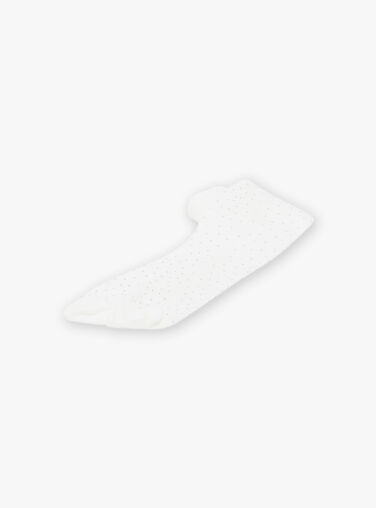 Ivory foam tights with silver polka dots. FRECOLETTE / 23E4PFI1COL005