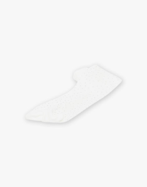 Ivory foam tights with silver polka dots. FRECOLETTE / 23E4PFI1COL005