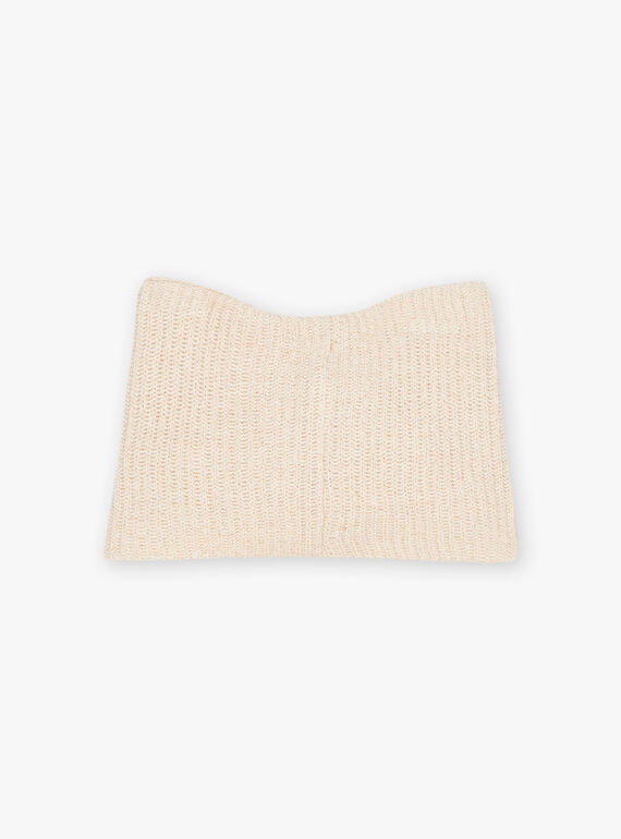 Beige knitted snood FRASNOETTE / 23E4PF51SNO808