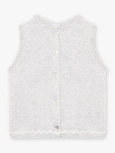 Grey sleeveless baby boy sweater BAWILLIAM / 21H1BGR1PSM943
