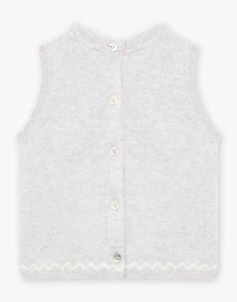 Grey sleeveless baby boy sweater BAWILLIAM / 21H1BGR1PSM943