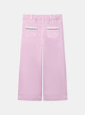 Pink wide-leg pants with embroidered pockets KAPAETTE / 24E2PF31PAN318