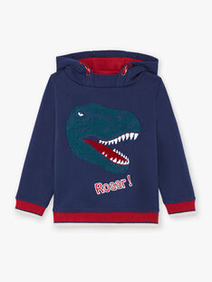 Boy's red and navy hoodie BUSWETAGE2 / 21H3PGF2SWE705