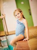 Child girl 1-piece plaid swimsuit CLIRETTE / 22E4PFO4D4K001