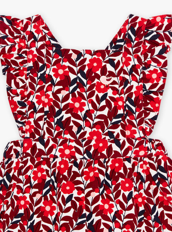 Velvet chasuble dress with floral print DAOLIVE / 22H1BFX1CHS001