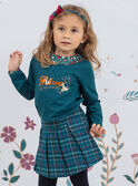 Girl's duck blue plaid skirt-short BOELIETTE / 21H2PF91SHO714