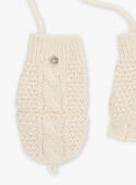 Beige knitted gloves GRAVYETTE / 23H4PF61GAN114