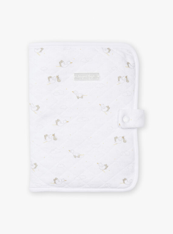 Ecru health book cover in tubique KONAN / 24E0AM14ACD000