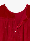 Red velvet and sequined tulle dress GLYREDETTE / 23H2PFN3ROBF529