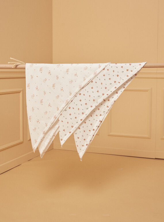 2 ecru cotton gauze diapers LOTHAR / 24H0AM11LAN001