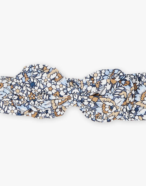 Blue floral print twill headband DARITA / 22H4BFY1BANC206