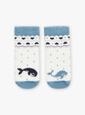 Ecru socks with orc jacquard, polka dots and hearts GAROSALIA / 23H4BFR1SOQ001