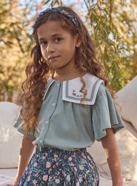 Light green BLOUSE MICHETTE / 25E2PF91CHEG600