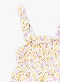 Ecru one-piece swimsuit with floral print KIROSALIE / 24E4BFG4MAI001