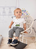 Baby boy's black and white checkered pants BADARIUS / 21H1BG21PAN090