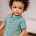 Baby boy green and white gingham shirt