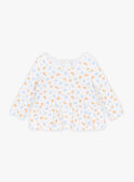 Ecru swim t-shirt with floral print KITIANA / 24E4BFG1TUV001