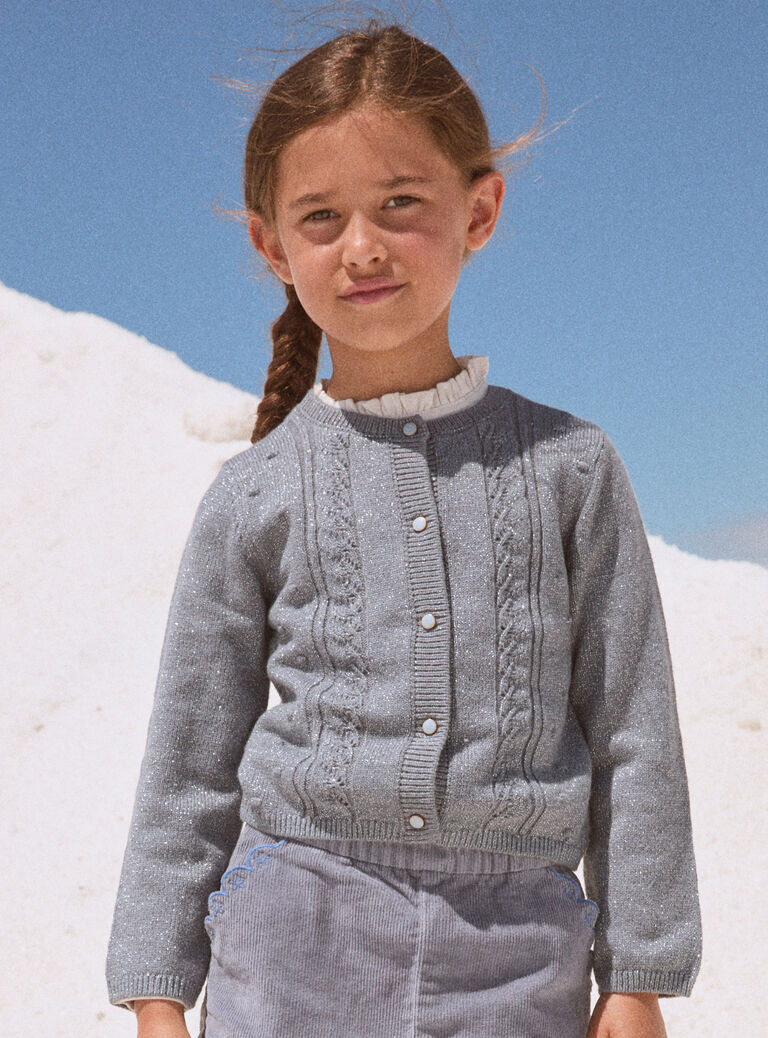 Water blue CARDIGAN NLOCRETTE / 25H2PFW1CAR213