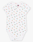 Baby girl's ecru peach print bodysuit CAPATRICIA / 22E1BFM1BOD001
