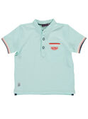 Blue green Polo shirt RYDIDAGE / 19E3PGU1POL614
