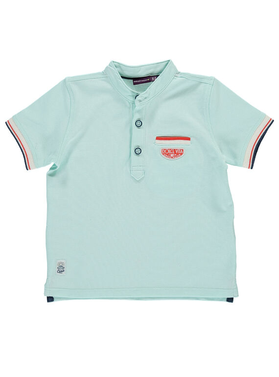 Blue green Polo shirt RYDIDAGE / 19E3PGU1POL614