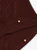 Chocolate poncho in cable knit GUPOCETTE / 23H2PFH1PON815