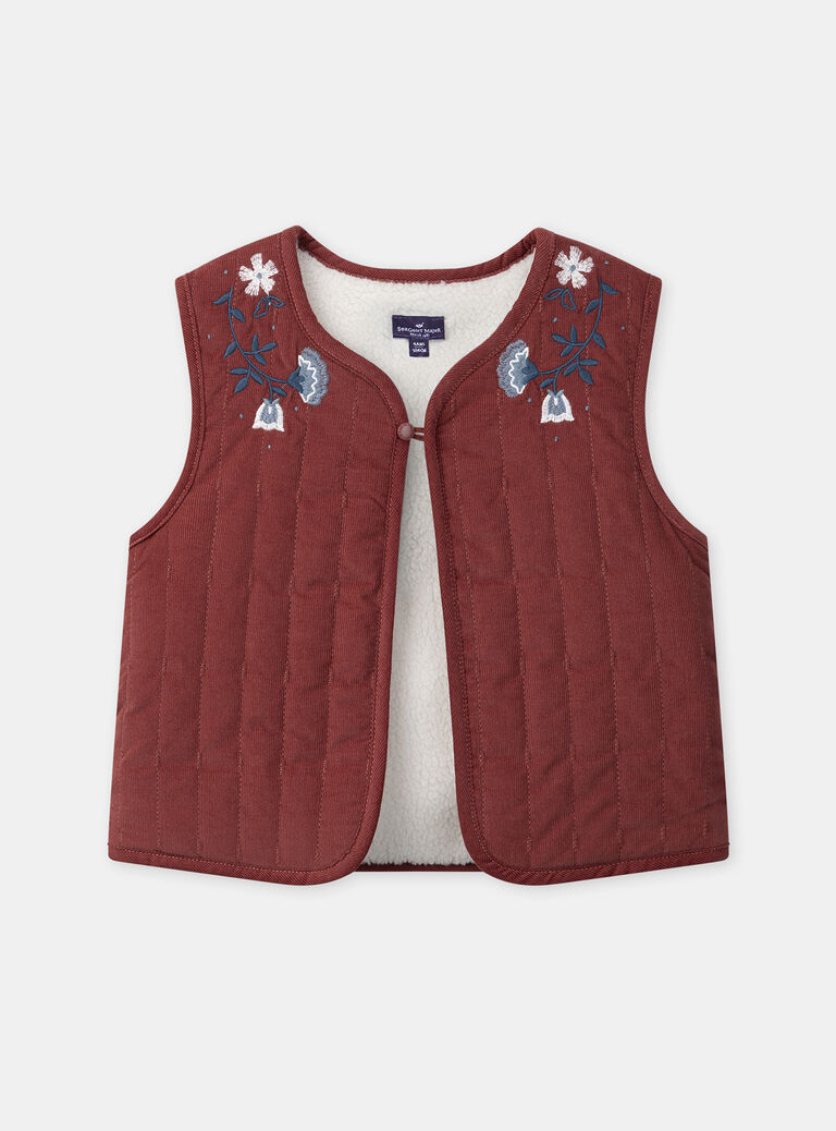 Red CARDIGAN WHITHOUT SLEEVES NLUMUETTE / 25H2PFX1CSM506