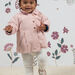 Baby girl pink raincoat with integrated down jacket