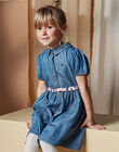 Child girl blue denim shirt dress CLOCHETTE2 / 22E2PFF2ROBP274